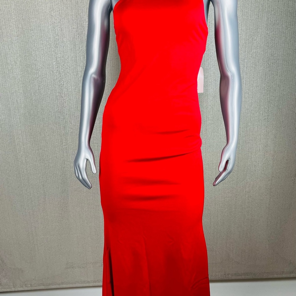 TIE RACK HALTER MAXI DRESSRED